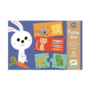 DJECO Juego Educativo Puzzle dúo A comer!