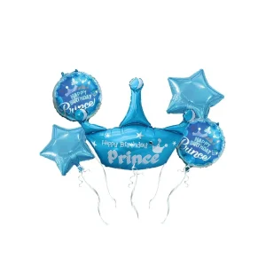 Set 5pcs globos Prince azul