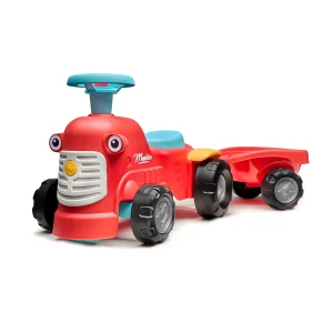 Correpasillos Tractor Maurice Rojo con Remolque | Falk