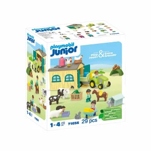 Aventura en la Granja con Tractor, Remolque y Animales Playmobil Junior